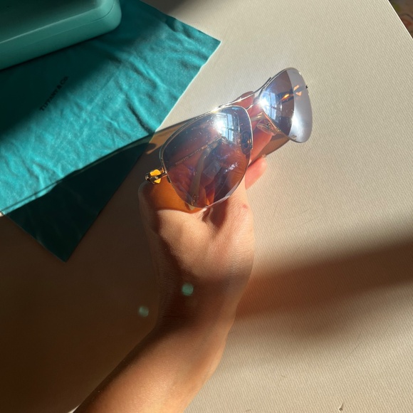 Tiffany & Co. Gold and Black Sunglasses - Picture 4 of 11